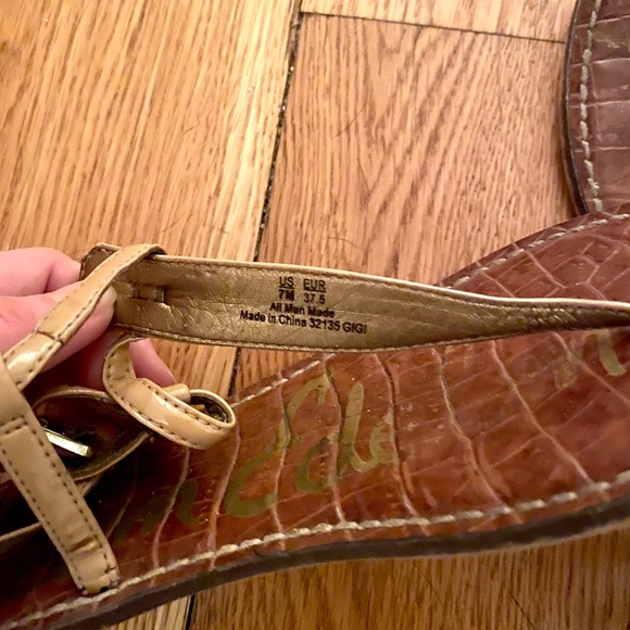 Sam Edelman Gigi Patent Thong Sandals - Almond - Picture 7 of 7